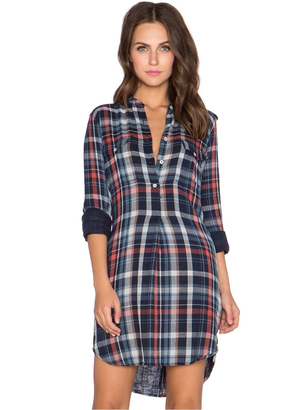 Velvet by Graham & Spencer Gabrielle Plaid Dress Longsleeve
